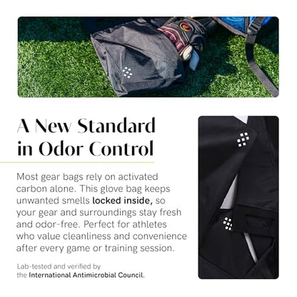 Salt Glove Bag Smell-Proof Durable Odor Containing Bag for Gloves - Size Small - Water-Resistant and Easy to Clean Smell Proof Bag - Black - size: Small