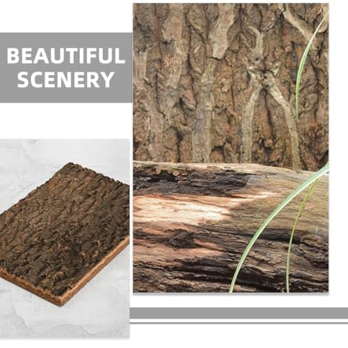 POPETPOP Reptile Cork Bark Background for Terrarium Natural Climbing Mat Decor for Gecko Tanks Safe Wear-Resistant Habitat Enhancement for Aquariums and Reptile Enclosures