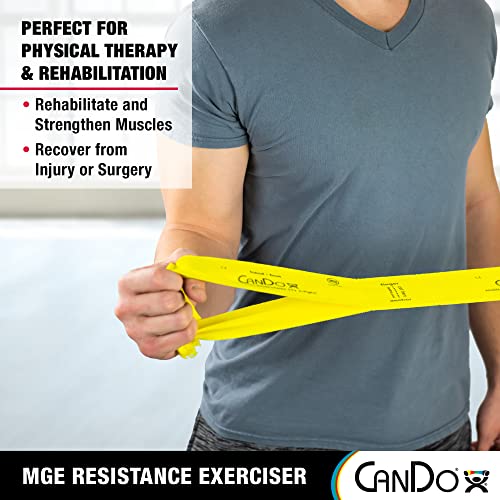 CanDo Multi-Grip 6 Foot Exercise Resistance Band with Hand/Foot Loops for Total Body Workouts, Training, Rehab, Stretching and Therapy - style: X-Light
