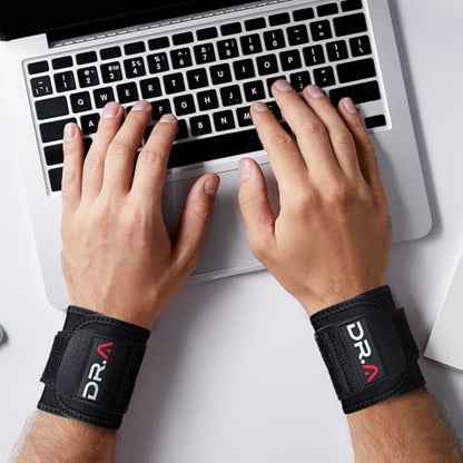 Dr. Arthritis Doctor Developed Wrist Brace, Wrist Wraps for Tendonitis, Hand Support, Ideal for Fitness, Weightlifting (Pair) - style: Wrist Brace - W/out thumb loop 2 pack