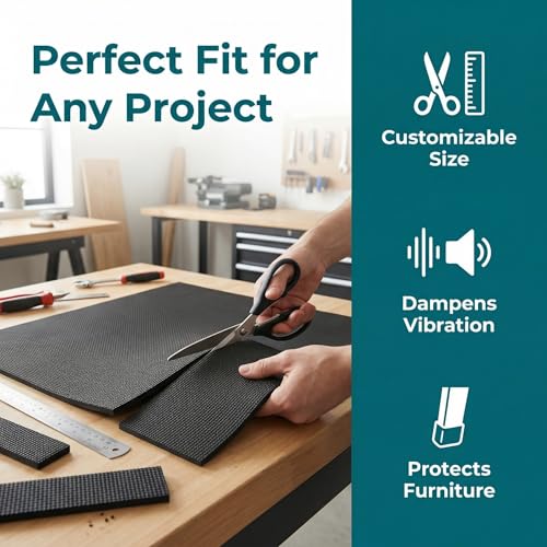 TEHAUX Aquarium Leveling Mat, 16x12 Inch Self Leveling Fish Tank Mat, Shockproof Waterproof 6mm Thick Foam Pad for 5-10 Gallon Tanks, Black