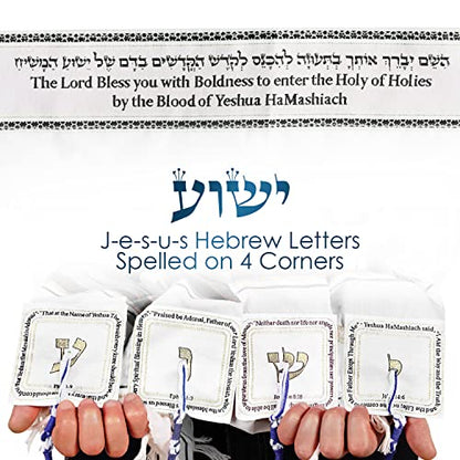 HalleluYAH Messianic Tallit Prayer Shawl 72"x 22" with Bag For Men & Women - color: Royal Black