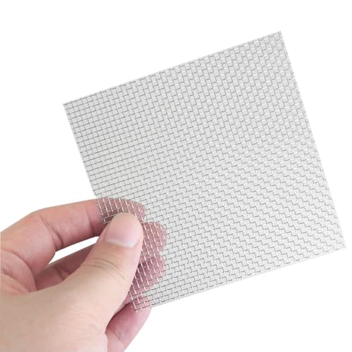 6PCS Stainless Steel Wire Mesh Mat Aquarium Plant Moss Netting 10x10cm/4x4in Fish Aquarium Plants Mesh Plants Fixed Planting Mesh Square for Pump Room Filter Entrance