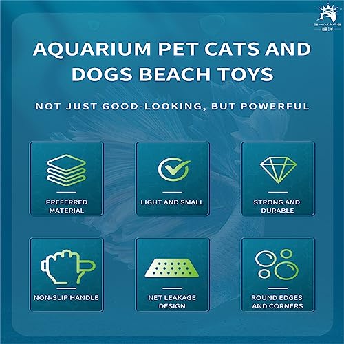 Aquarium Sand Sifter – Sand Shovel with Fine Mesh Grate, Fish Tank Gravel Tool for Waste & Debris, Black