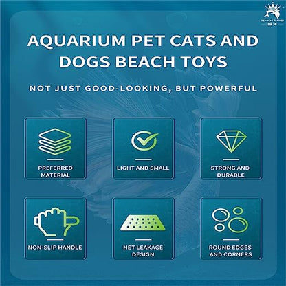 Aquarium Sand Sifter – Sand Shovel with Fine Mesh Grate, Fish Tank Gravel Tool for Waste & Debris, Black