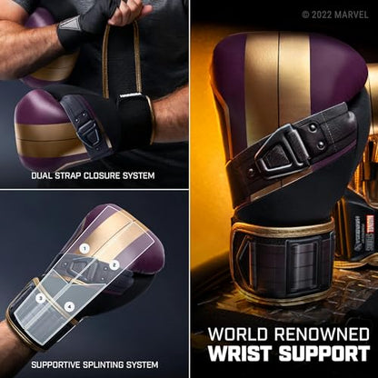 Hayabusa Marvel Hero Elite Boxing Gloves for Men and Women - color: Batroc, size: 16oz