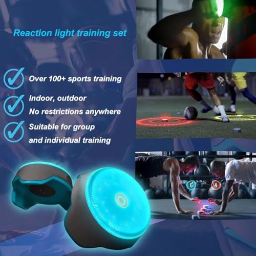 Reaction Training Led Lights,6PCS Agility Reaction Training Lights,Improve Reaction Time,Fitness,Speed and Agility for Coaches,Gyms,Sports Facilities