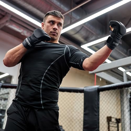 Meister [Critical] 4oz MMA Gloves for Striking & Grappling w/Pre-Curved Nemeios Leather - size: Large