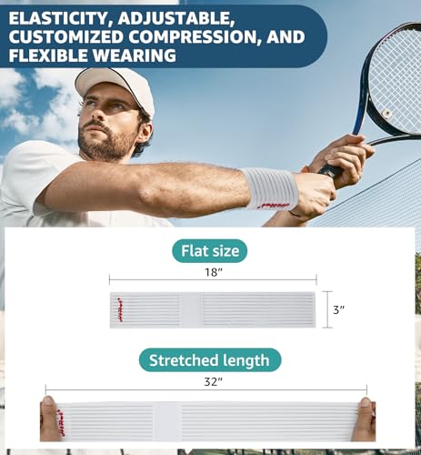 HiRui 2-Pack High-Elastic Wrist Support Straps Wrist Compression Bandage - Wrist Wraps Wristbands for Carpal Tunnel Arthritis Tendonitis Weightlifting Tennis Basketball - Breathable Soft (White) - color: White