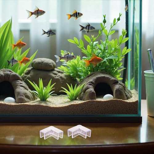 Mikikit 25pcs Fish Tank Glass Edge Guards Aquarium Corner Protectors 90° L-Shaped Thickened 10mm Non-Adhesive Safety Bumpers for Aquarium and Furniture