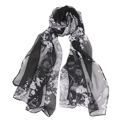 Acotavie Scarfs for Women Lightweight Fashion Scarves Print Floral Pattern Scarf Shawl Wraps - color: A05