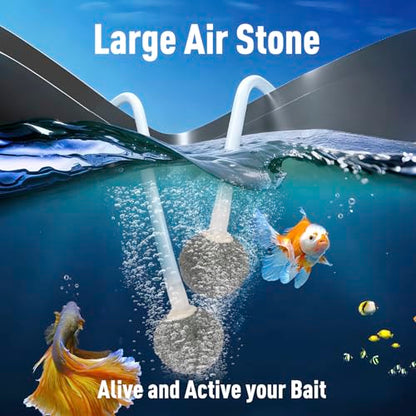 Solar Powered Aquarium Air Pump, Quiet Powerful Fish Tank Air Pump - color: White