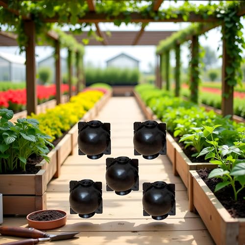 5 Pcs Small Reusable Black Plant Rooting Balls - Air Layering Pods - High-Pressure Propagation Device - Reusable Plant Rooting Grow Box