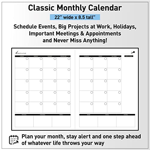 Daily Planner - Professional Life Planner, Calendar & Gratitude Journal to Increase Productivity, Time Management & Happiness - Vegan Leather Softcover, 6 Months, Undated 24 Hour Business Planner - color: Black, size: Large