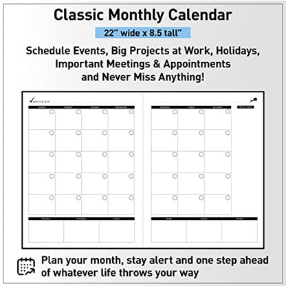 Daily Planner - Professional Life Planner, Calendar & Gratitude Journal to Increase Productivity, Time Management & Happiness - Vegan Leather Softcover, 6 Months, Undated 24 Hour Business Planner - color: Black, size: Large