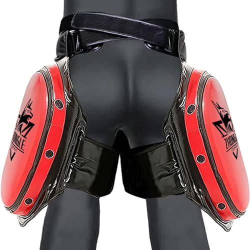 Groin & Thigh Guard Set for Muay Thai/MMA - 10cm Shock Absorption Pads | Adjustable Straps & Multi-Layer Protection (23.6in)