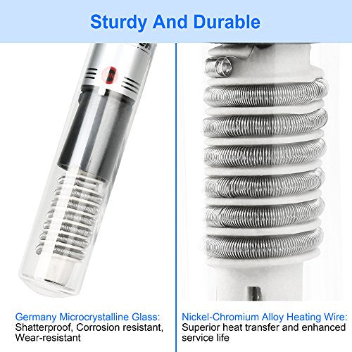 DaToo Aquarium Heater Fish Tank Heater Submersible 200 Watt, 1 Yr Warranty - size: 200Watt