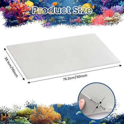 15 x 30 Inch Fish Tank Pad, 6mm Aquarium Leveling Mat, Gray | Water-Resistant Surface, Easy to Cut, Helps Cushion the Tank Base, Suitable for Aquariums and Terrariums - color: Gray, size: 15 x 30in