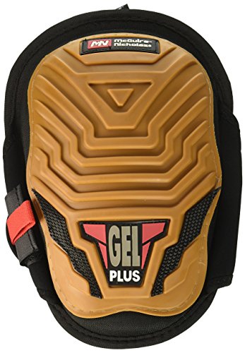 McGuire-Nicholas Knee Pads, Gel and Rubber Shell Knee Pads for Work, Black/Yellow, 22384