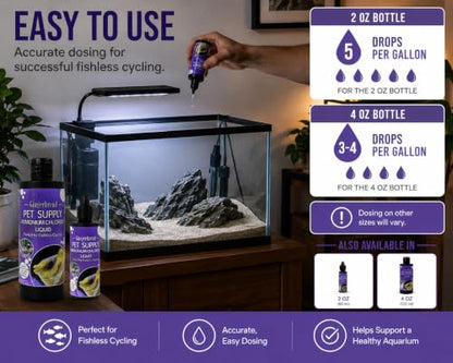 Ammonium Chloride for Fishless Aquarium Cycling - 2 oz - size: 2 oz (Treats up to 175 gal)