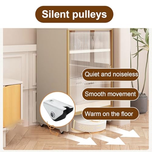 Robot Vacuum Cleaner Storage Rack,Multi-Functional Robot Vacuum Stand Cabinet, White Mobile Storage for Living Room & Home Office, Silent Roller Fish Tank Stand, Stylish Organizer for Smart