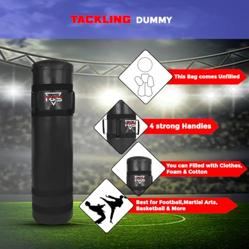 UNFILLED Football Tackling Dummy Heavy Duty - Great for Tackle Football Contact Drills, Kickboxing, Martial Arts & Sports Training.