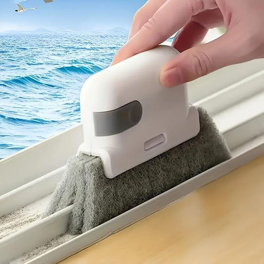 Multifunctional Cleaning Brush for Windows, Doors, and More - 2 in 1 Kit for Home and Car, Gray - color: Gray