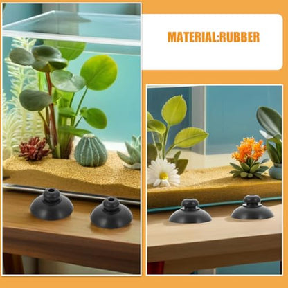 ibasenice 50pcs Fish Tank Air Pump Suction Cups - Aquarium Pump Overhead Line Tube Fixing Tools - Fish Tank Setup Supplies for Home
