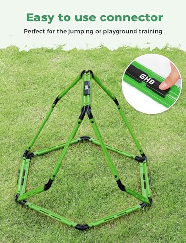 GHB Hex Agility Rings Speed Rings with Carrying Bag 6 Set Portable Hexagon Rings, Agility Ladder for Agility Footwork Training - color: Green