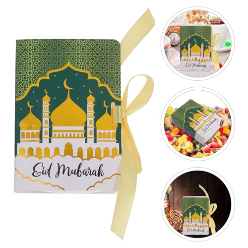 LALADEFIEE Eid Mubarak Candy Box 20pcs Shaped Party Favor Boxes Ramadan Treat Packaging for Ramadan Celebrations and Islamic Festival Candy Storage