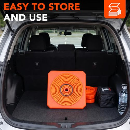 TENKAIWICK 28 Inch 6 Pack Traffic Cones, Collapsible Safety Cones, Multi Purpose Pop-up Cones with Reflective Collar, Orange Cones for Parking lot, Driveway, Driving Training etc - size: 28Inch