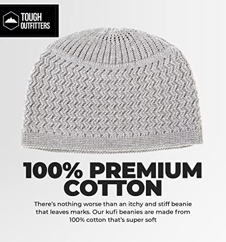 Tough Headwear Kufi Hat - Kufi Hats for Men Muslim, Turkish Kufi Cap - color: Grey