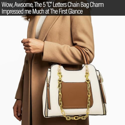 Bag Chain Charm for Handbag Totes, Gold Purse Charm Chain, Decorative Motif Chain Bag Charm Supplies, Purse Extender Chain & Keychain Charm