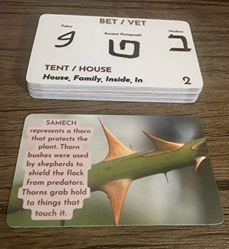 Hebrew Aleph Bet Flashcards, Paleo, Ancient Pictograph and Modern Letters, Biblical Hebrew