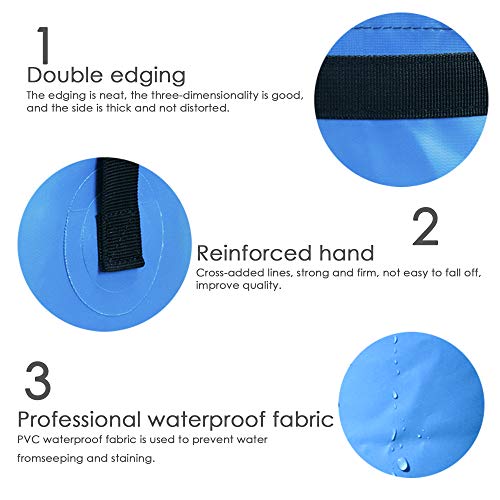 Collapsible Bucket 5 Gallon, Multifunctional Portable Folding Bucket Water Container Wash Basin for Camping Fishing Hiking Traveling Backpacking Outdoor Survival Gardening Car Washing - color: Blue