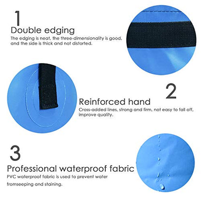 Collapsible Bucket 5 Gallon, Multifunctional Portable Folding Bucket Water Container Wash Basin for Camping Fishing Hiking Traveling Backpacking Outdoor Survival Gardening Car Washing - color: Blue