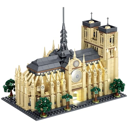 Notre Dame Cathedral France Building Set (1757 Pieces), Architecture Building Blocks Toys, Home Décor Model Gifts for Kids and Adults - color: Notre Dame