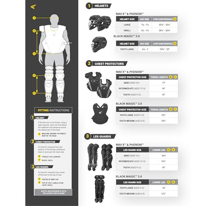 Easton | Phenom Series Catcher's Chest Protector | NOCSAE Certified - color: White, size: Adult
