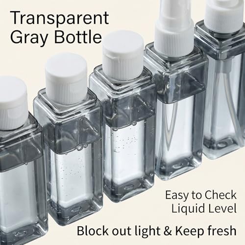4 in 1 Travel Dispenser Bottle Refillable 4 in 1 Travel Dispenser 60ml Travel Bottles Leakproof Travel Size Containers for Toiletries Shampoo Lotion Green - color: Green