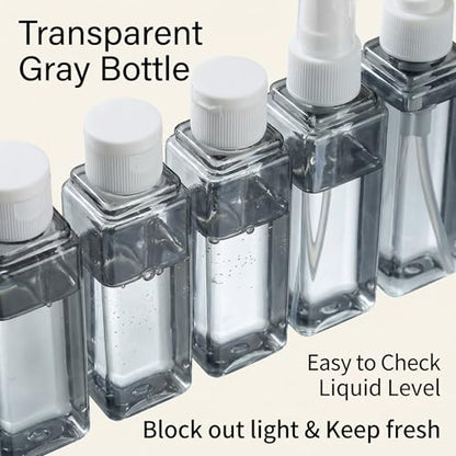 4 in 1 Travel Dispenser Bottle Refillable 4 in 1 Travel Dispenser 60ml Travel Bottles Leakproof Travel Size Containers for Toiletries Shampoo Lotion Green - color: Green