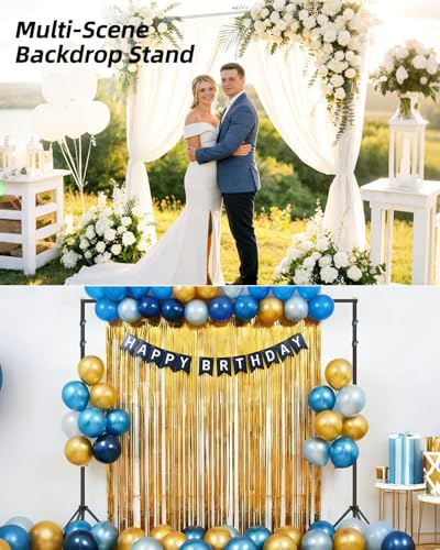 Hemmotop Adjustable Backdrop Stand 10x8.5ft Heavy Duty - size: 10x8.5ft