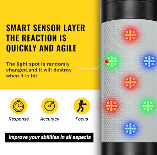 Smart Music Punching Bag 69",4 Training Modes,Can Connect to Bluetooth Smart Music Boxing Bag with 2 Pairs of Boxing Gloves for Home,Office and Gym Workout.