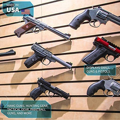 Gun Storage Solutions - Slat Wall Sniper 10 Pack - Fits Handguns .22 Caliber and up (Slatwall Sniper Left Hand 10-Pack)