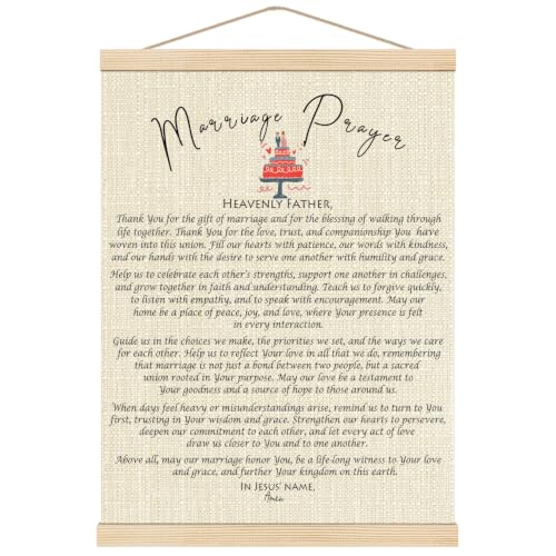 Boat Wades Marriage Prayer Christian Wall Art Hanger Frame 12x16In - color: Marriage Prayer