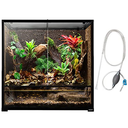 REPTI ZOO Large Reptile Paludarium Tank, Vertical Reptile Terrarium Wide & Tall Amphibian Tank with Top Screen Ventilation (36" W X 18" D X 36" H (Paludarium)) - size: 36"W X 18"D X 36"H (Paludarium)