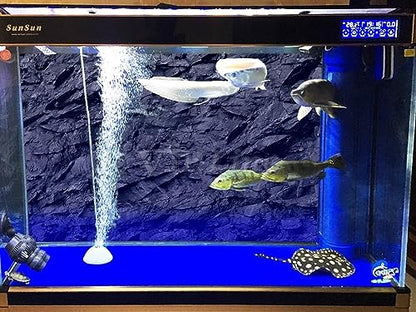 VIP. LINE 3D Effect Black Stone Texture Aquarium Background Poster Fish Tank Backdrop Decorations PVC Background (60" x 30"/ 152 x 76cm) - size: 60" x 30"/ 152 x 76cm