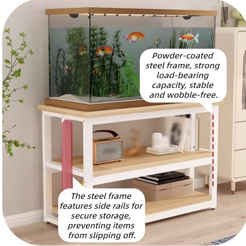 Three-Tier Reinforced Aquarium Stand, Storage Aquarium Base, Easy to Clean, Suitable for Living Room/Office/Study(55x35cm/21.7x13.8in)