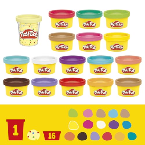 Play-Doh Advent Calendar for Kids 3+, 14 Days to Birthday, Vacation, Party, Back to School, & More, Surprise Arts & Crafts Activities, 26 Accessories & 17 Colors (Amazon Exclusive)