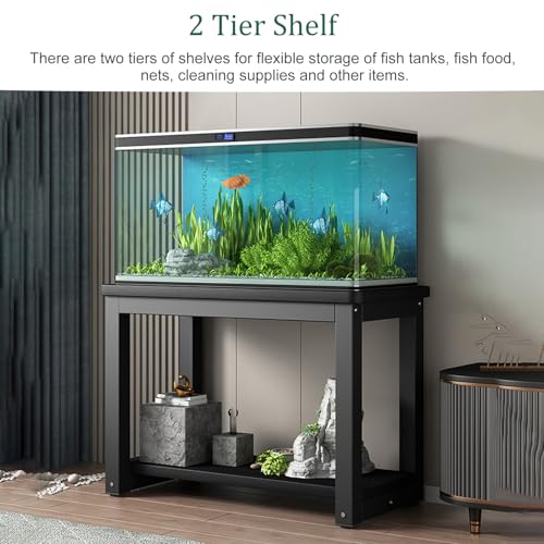 Fish Tank Stand,Fish Tank Stand with Non-Slip Foot Mats, Stylish Black Aquarium Cabinet, Turtle Tank Table for Living Room, Reptile Stand, 70x45cm (27.5"x17.7") - color: C, size: 70x45cm(27 1/2"x17 3/4")