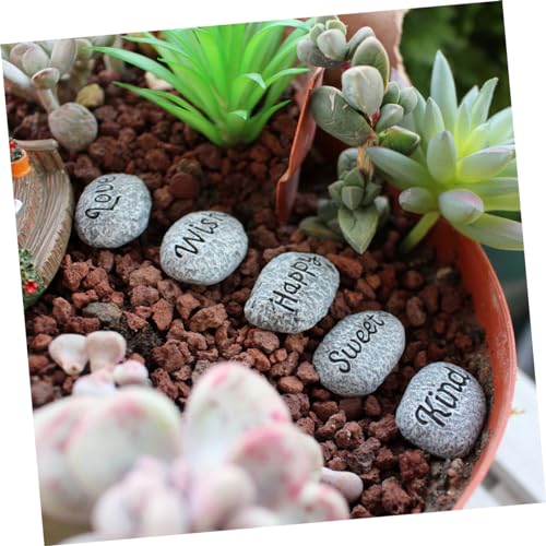 POPETPOP 5pcs Aquarium Decorative Gravel Mini Landscape Rocks for Flowerpot Fountain Garden